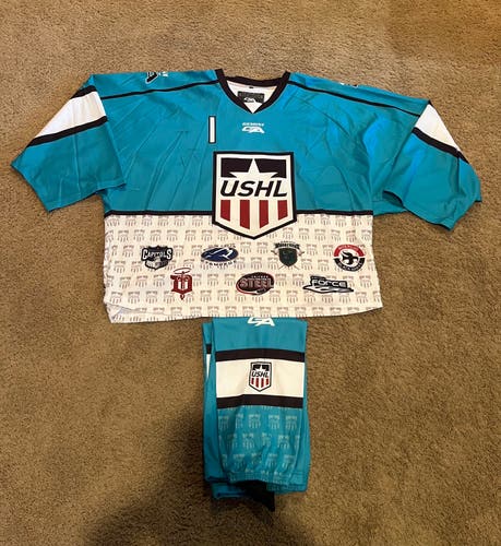 USHL Gemini All-Star Hockey Jersey & Socks Set – Authentic – Size AXXLG