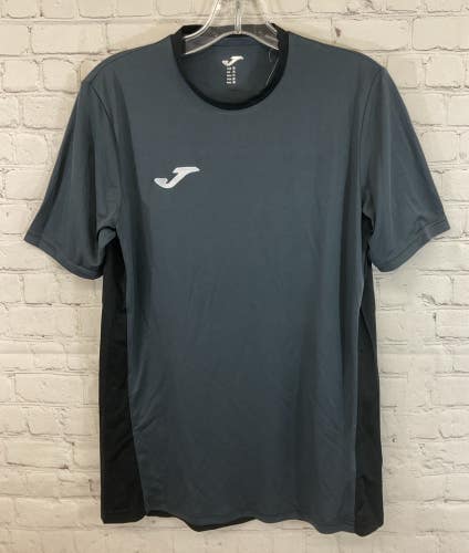 Joma 101878.151 Adult's 100% Polyester Soccer Shirt Grey Black Medium