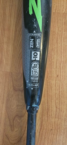 2025 DeMarini CF Zen Composite USSSA Certified Bat (-10) 20 oz 30" (Used)