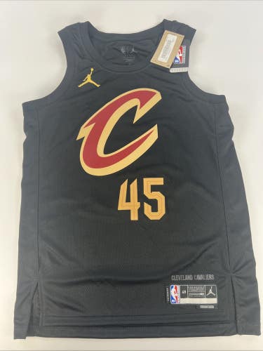 Donovan Mitchell 45 Cleveland Cavaliers Black Statement Edition Jersey Blemished