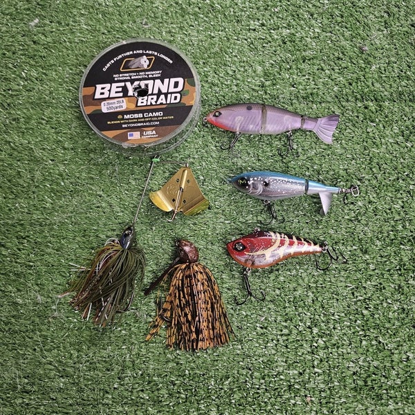 Fishing Lot, Beyond Braid Line And 5 Jigs Googan Z-Man Mach Baits Dirty Jigs