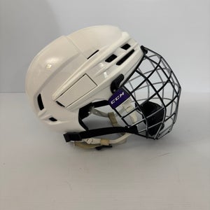 Used White Medium CCM Super Tacks X Pro Stock Helmet