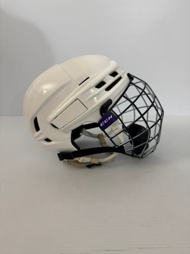 Used White Medium CCM Super Tacks X Pro Stock Helmet