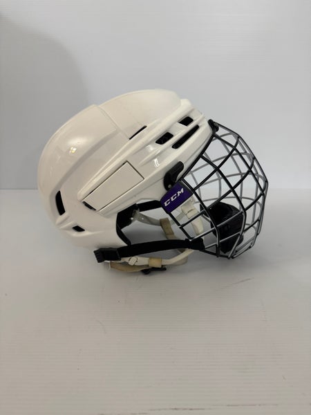 Used White Medium CCM Super Tacks X Pro Stock Helmet