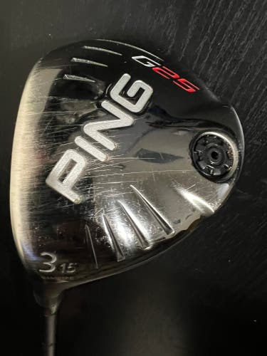 Ping G25 15 Degree 3 Wood Graphite TFC 189 R-Flex Shaft & Stock Grip Left Handed