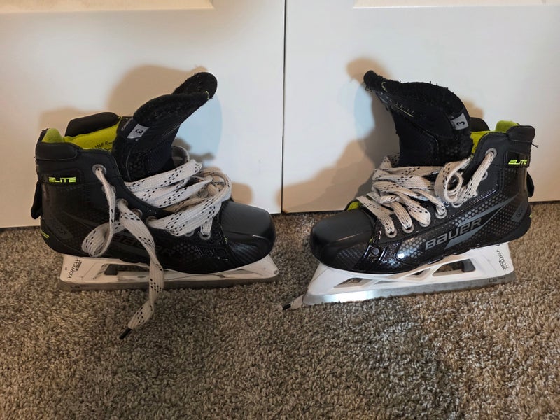 2025 Bauer Elite Hockey Goalie Skates Regular Width Size 3 (Used)
