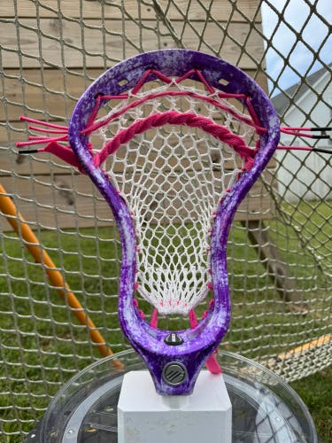 Custom Maverik Tactik 3 Strung Head (New) Marble Dyed Purple & Pink