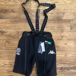U.S. Ski Team Kappa Black Unisex Adult Medium Race Training Shorts  (New)