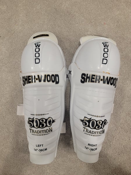Senior Sher-Wood 5030 14" Shin Pads (New)