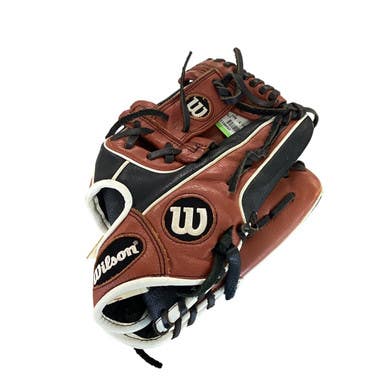 Used Wilson A550 BB/SB Glove RH Throw Black And Wine Red 11 1/2" 11479-S000403130