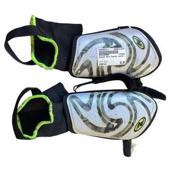 Used Soccer Shin Guards Junior White LG 11479-S000403111