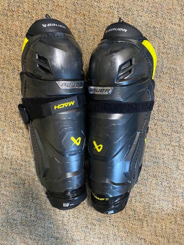 Senior Bauer Supreme Mach 14" Shin Pads (Used)