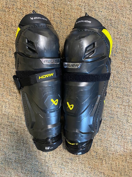Senior Bauer Supreme Mach 14" Shin Pads (Used)