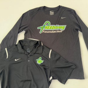 ( LOT OF 2) Black Large Men's Nike Shirt long sleeve and short sleeve polo