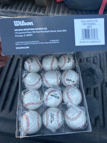 72 (NEW) Wilson Baseballs A1217 Compression