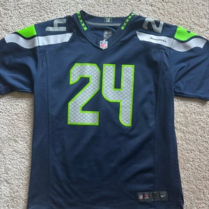 Seahawks Lynch 24 Blue Kids youth XL Unisex Nike Jersey (Used)
