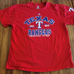 Majestic Texas Rangers Short Sleeve Shirt, Tag Size XL
