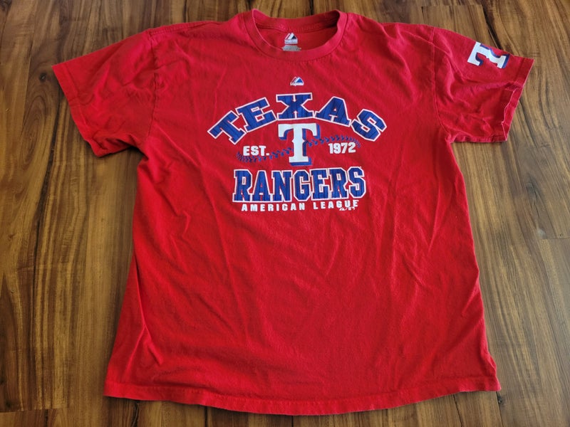 Majestic Texas Rangers Short Sleeve Shirt, Tag Size XL