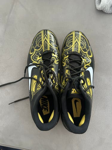 Black Men's Size M 11.5 (W 12.5) Adult Nike Nike alpha huarache elite 3 Low Top Metal (Used)