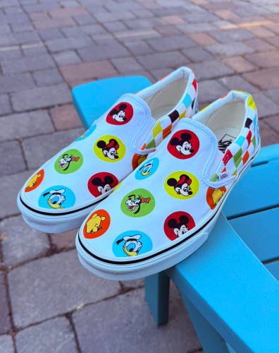 Disney 50th Anniversary Vans Classic Slip-On Canvas Sneakers - Men’s US Size 11