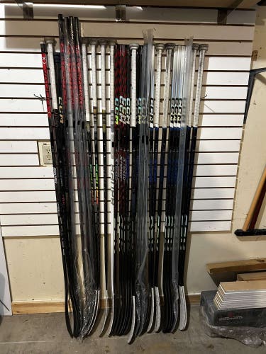 New and Used CCM and BAUER Left hand hockey sticks