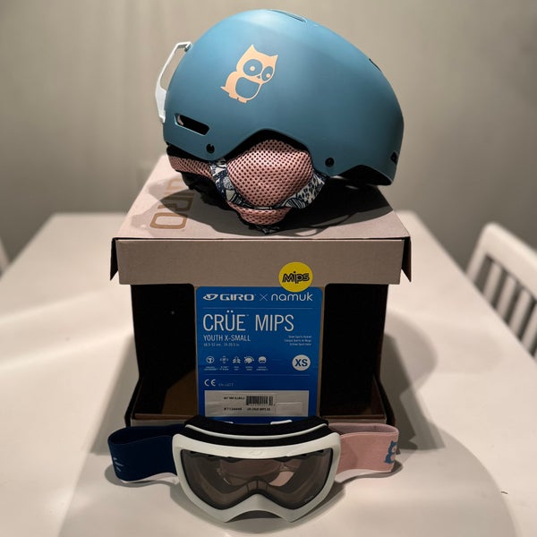 Kid's Extra Small / Small Giro CRUE Helmet Pack with Matching Goggles (Used)
