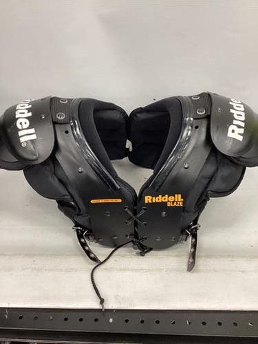 Used Riddell BLAZE FB Shoulder Pads Black LG 11851-S000037532