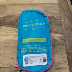 Bruce Bolt Caribbean Series Blue Batting Gloves - Youth Large (Used)