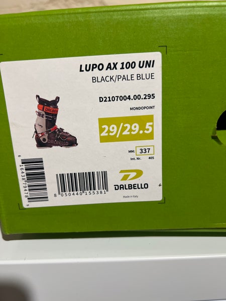 Mondo 29 & 29.5 Men's Dalbello LUPO AX 100 Alpine Touring Ski Boots Medium Flex (New)