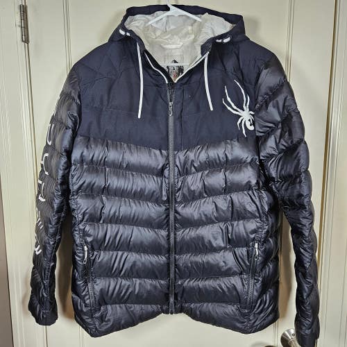 Spyder Timeless Men's Size: XL Goose Down Puffer Jacket Coat Size: XL Black