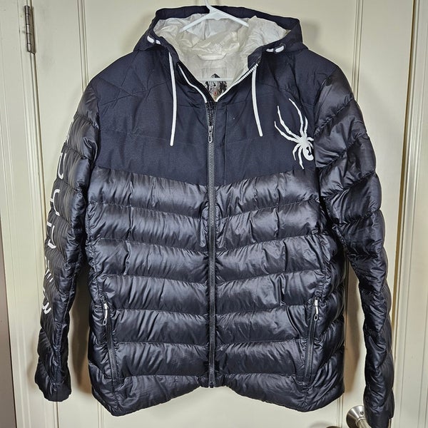 Spyder Timeless Men's Size: XL Goose Down Puffer Jacket Coat Size: XL Black