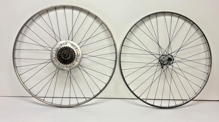 Vintage 1980s Weinmann 5-Spd 36-Steel Spoke Aluminum 700C Wheelset Maillard Hubs