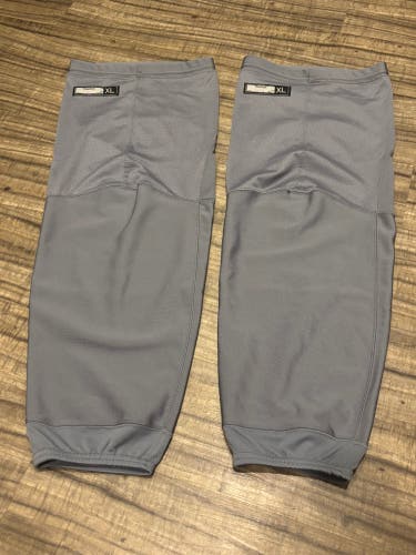 NHL Pro Stock Hockey Socks Reebok Adult XL 30” Gray New
