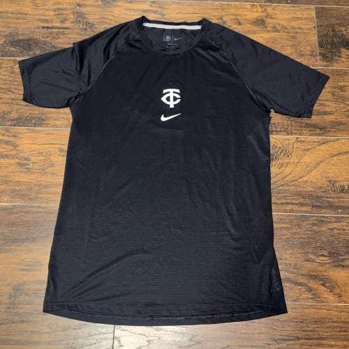Minnesota Twins Nike MLB Authentic Collection Baseball Navy Dri Fit Tee Size Lg
