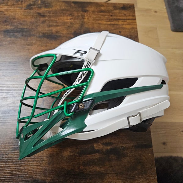 Cascade R Helmet (Used) White/Green Chrome facemask