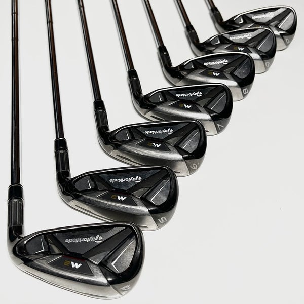 Taylormade M2 Iron Set 4-9, PW Right Handed Stiff Flex Steel Shafts
