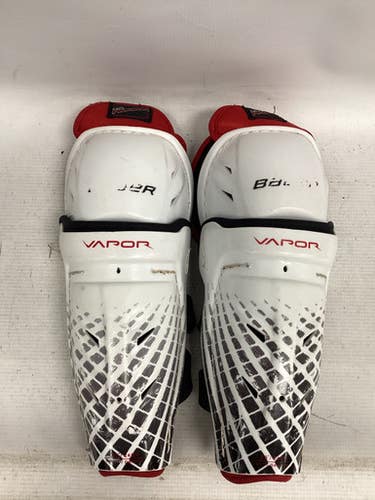 Used Bauer VAPOR Junior Shin Guards White 9" 11851-S000037419