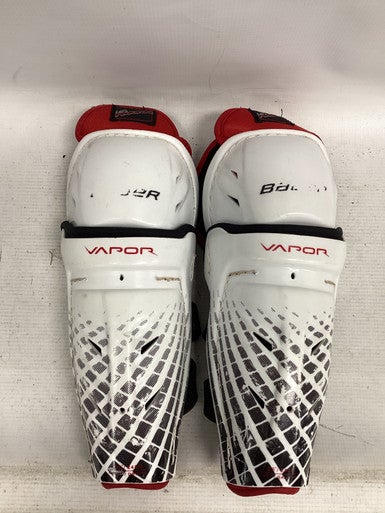 Used Bauer VAPOR Junior Shin Guards White 9" 11851-S000037419