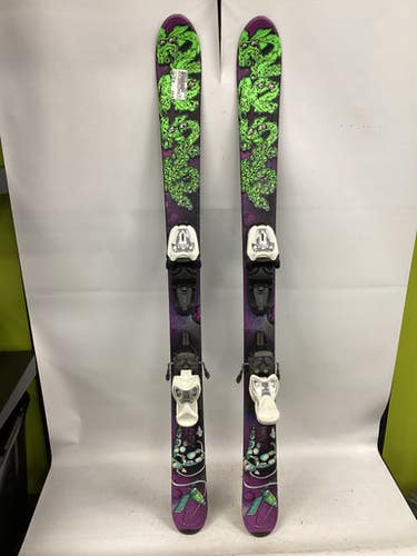 Used K2 INVADER W/MARKER 4.5 BINDINGS Boys DH Ski/Binding Purple 113 cm 11851-S000037426