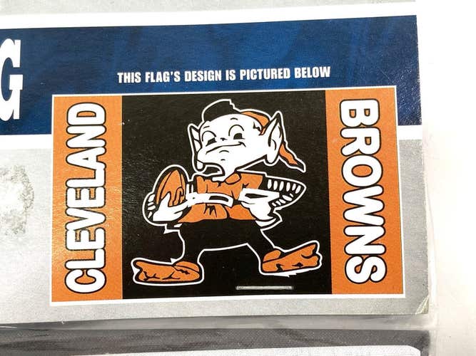 Cleveland Browns Vintage 1999 NFL 3'x5' NOS "Brownie" Flag (New)