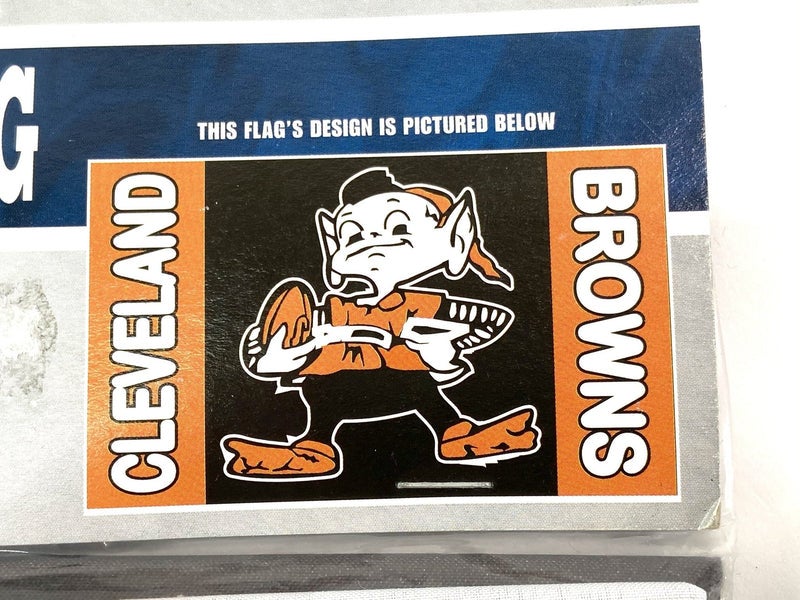 Cleveland Browns Vintage 1999 NFL 3'x5' NOS "Brownie" Flag (New)