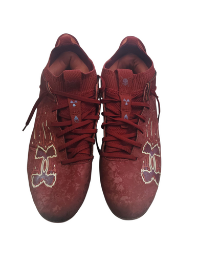 Used Under Armour Adult FB Cleats Maroon Senior 10.5 11863-S000023740