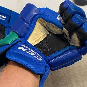 CCM HG42 Pro Stock Hockey Gloves 14" Blue BRONCOS