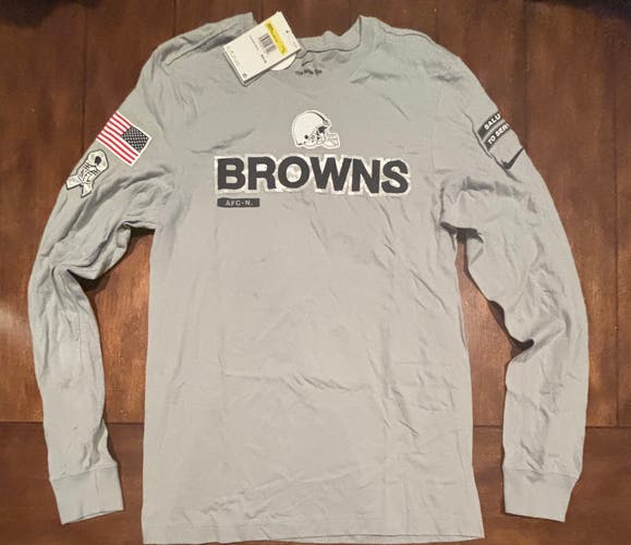 Cleveland Browns 2024 Nike Salute to Service Adult Small, Long Sleeved NWT