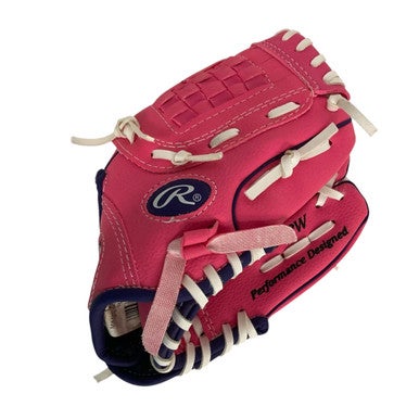 Used Rawlings PL90PPW BB/SB Glove T-ball Pink 9" 11406-S000106724