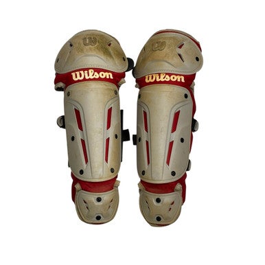 Used Wilson EZ GEAR Catchers Leg Guards Red T-Ball 11406-S000106639
