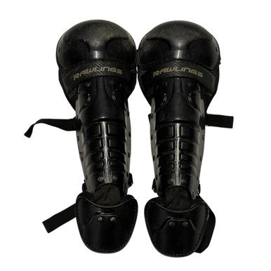 Used Rawlings Catchers Leg Guards Black Youth 11406-S000106625