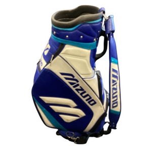 Used Mizuno WHITE AND BLUE BAG Mens Cart Bag Royal Blue 11884-S000052101