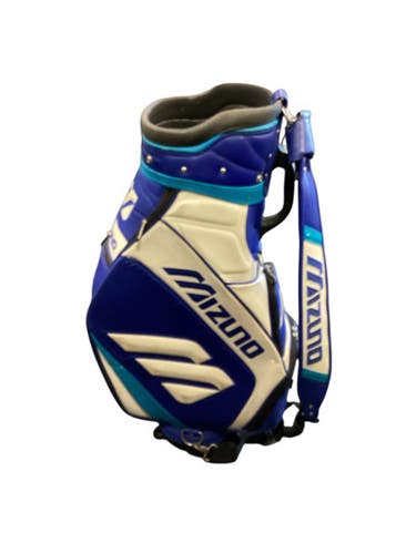 Used Mizuno WHITE AND BLUE BAG Mens Cart Bag Royal Blue 11884-S000052101