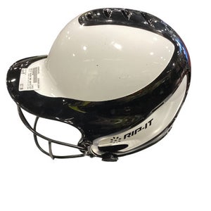 Used RIP-IT BLACK AND WHITE WITH MASK Batting Helmet w/Mask Black MD 11884-S000051953